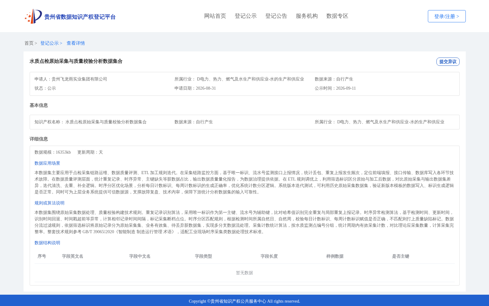水质点检原始采集与质量校验分析数据集合 数据集图片
