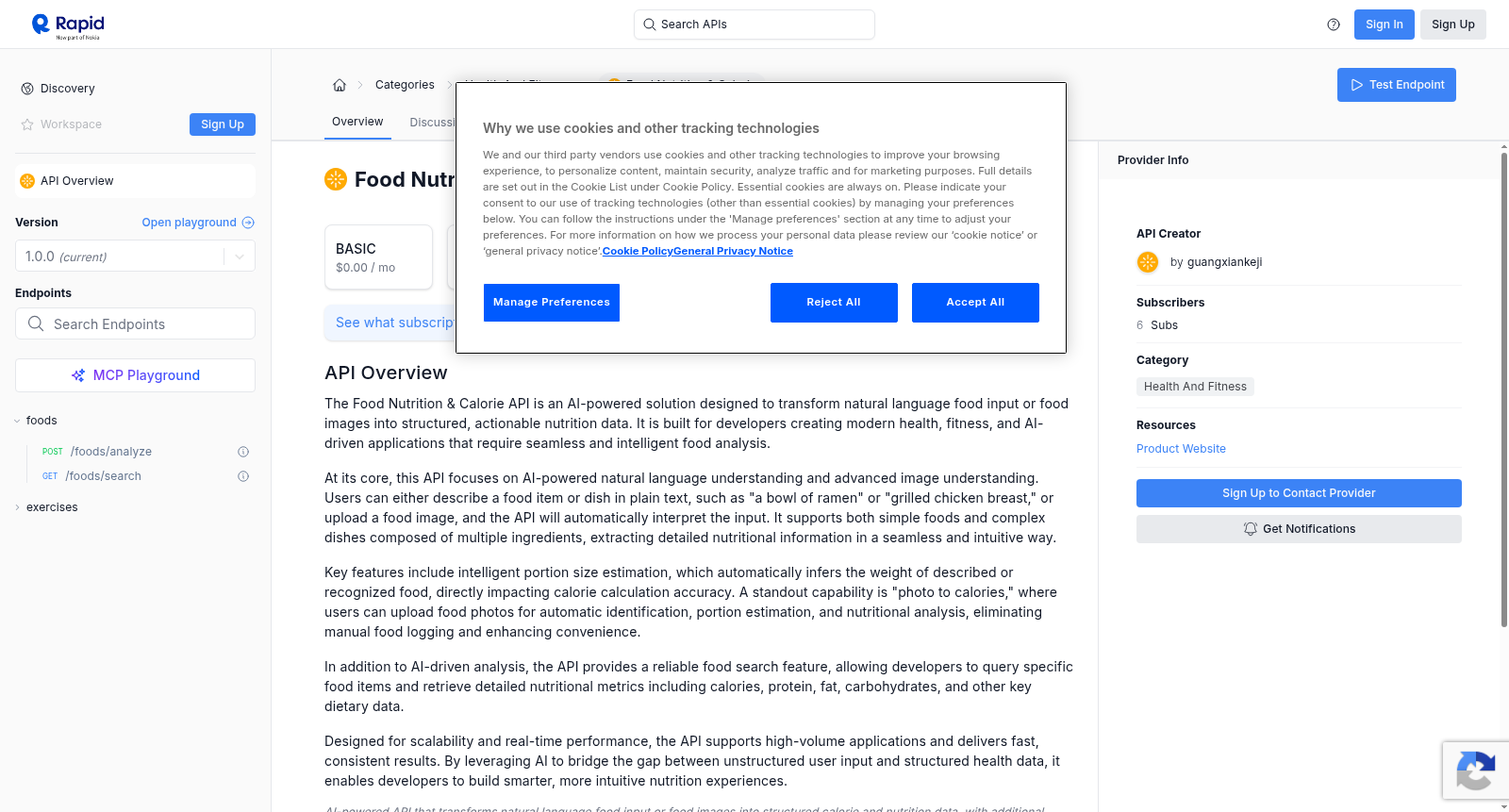 Food Nutrition & Calorie 数据集图片
