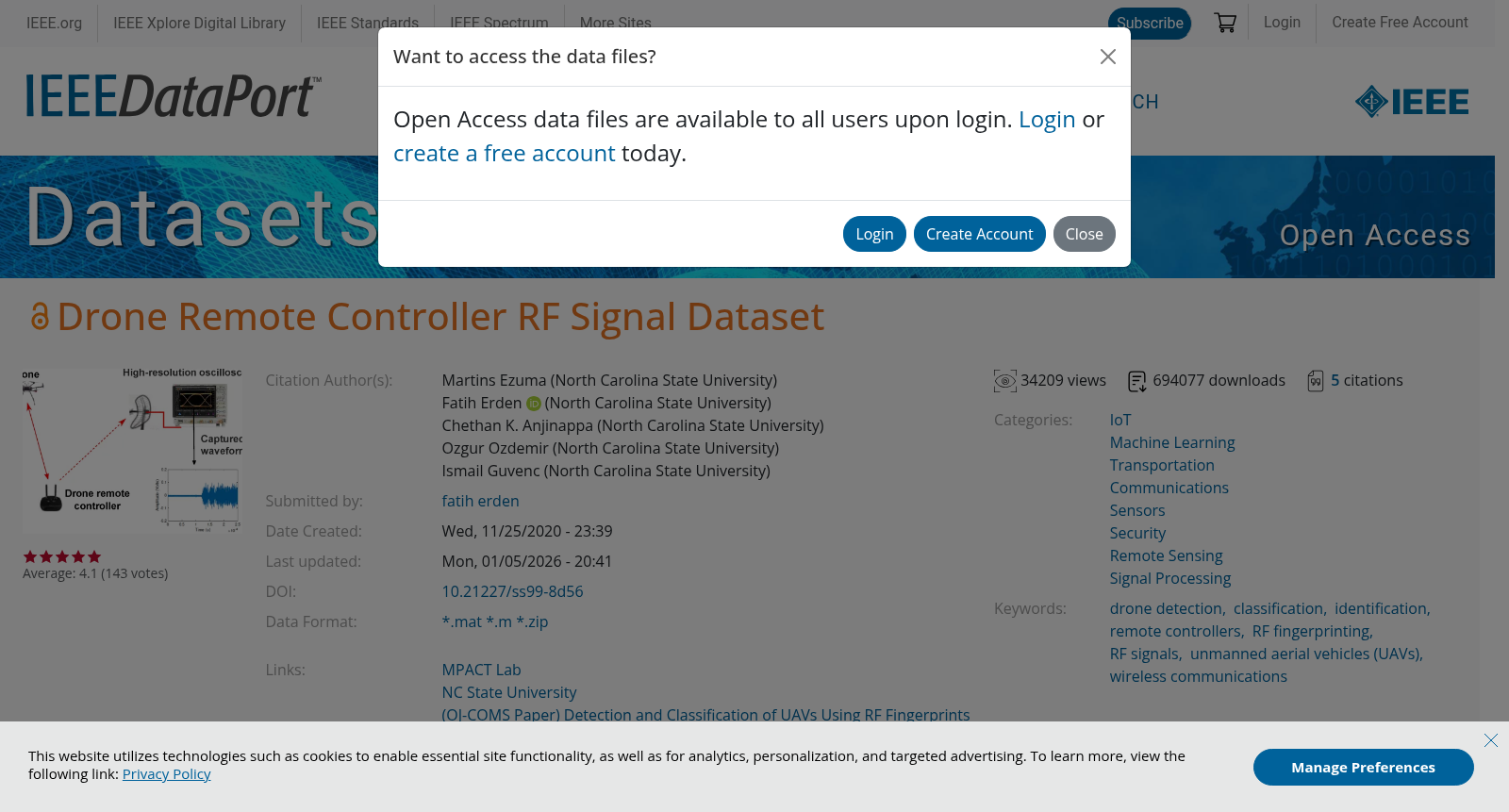 Drone Remote Controller RF Signal Dataset 数据集图片