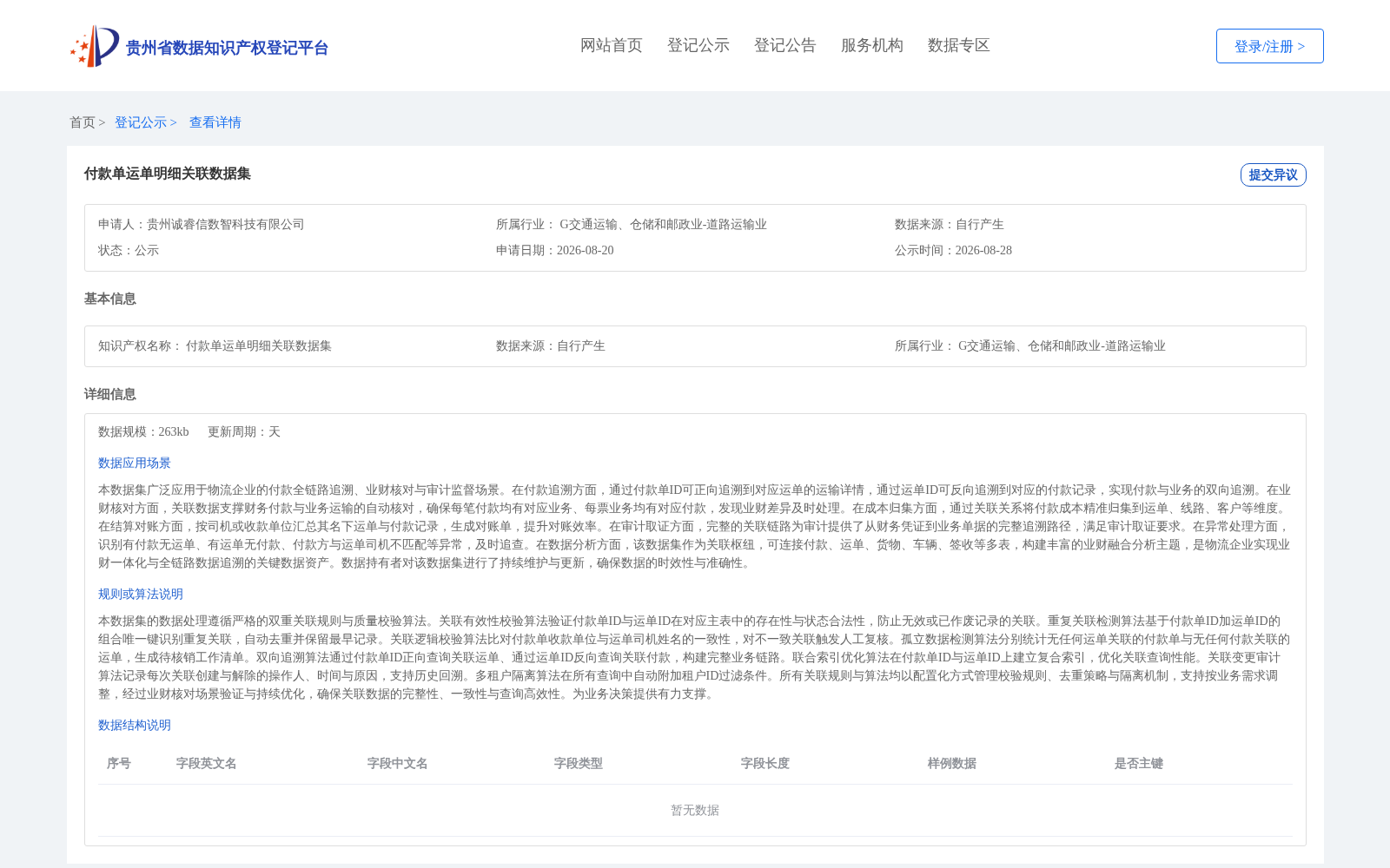 付款单运单明细关联数据集 数据集图片