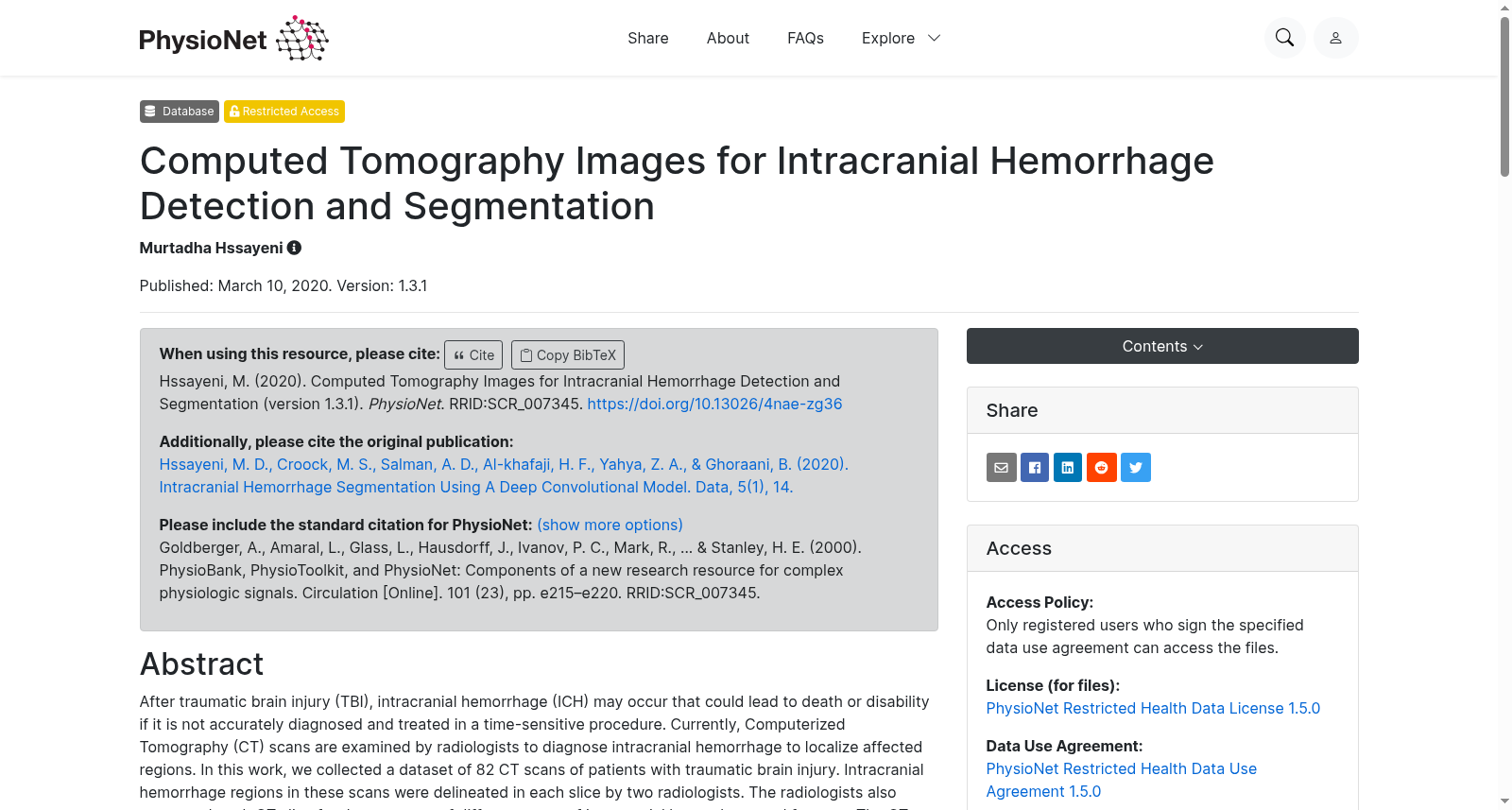 Computed Tomography Images for Intracranial Hemorrhage Detection and Segmentation 数据集图片