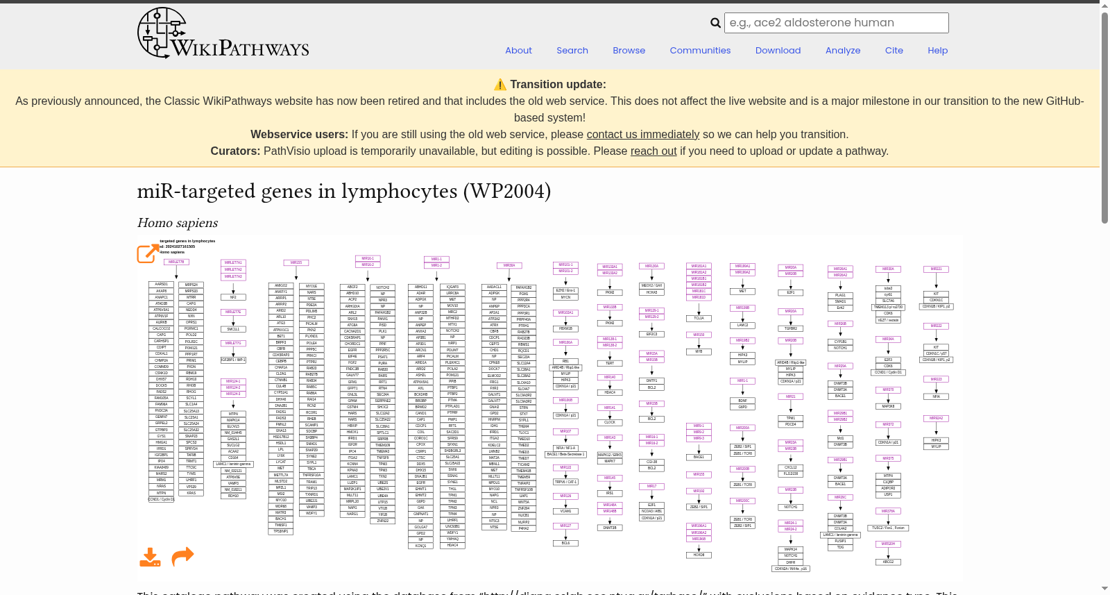 miR-targeted genes in lymphocytes 数据集图片