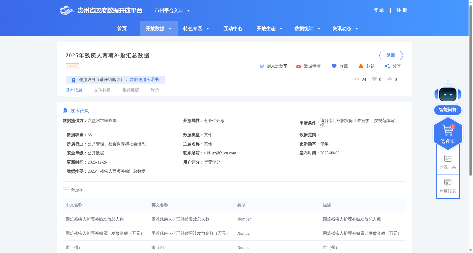2025年残疾人两项补贴汇总数据 数据集图片