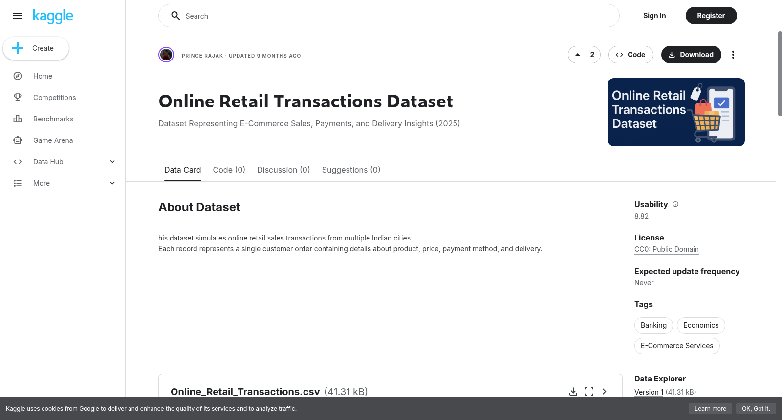 Online Retail Transactions Dataset 数据集图片