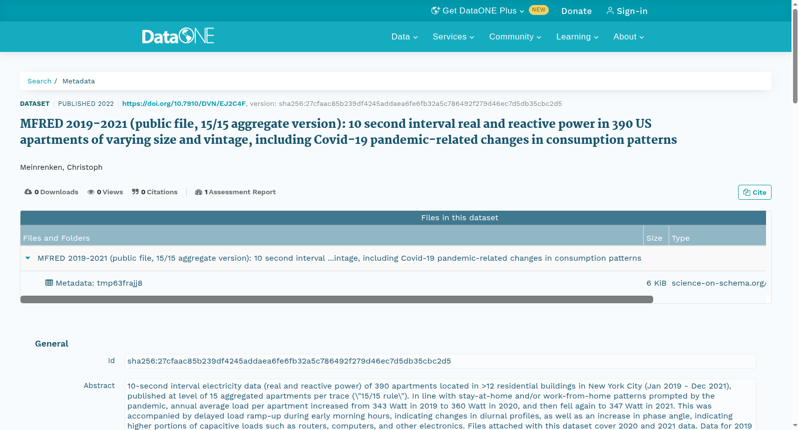 MFRED 2019-2021 (public file, 15/15 aggregate version): 10 second interval real and reactive power in 390 US apartments of varying size and vintage, including Covid-19 pandemic-related changes in consumption patterns 数据集图片