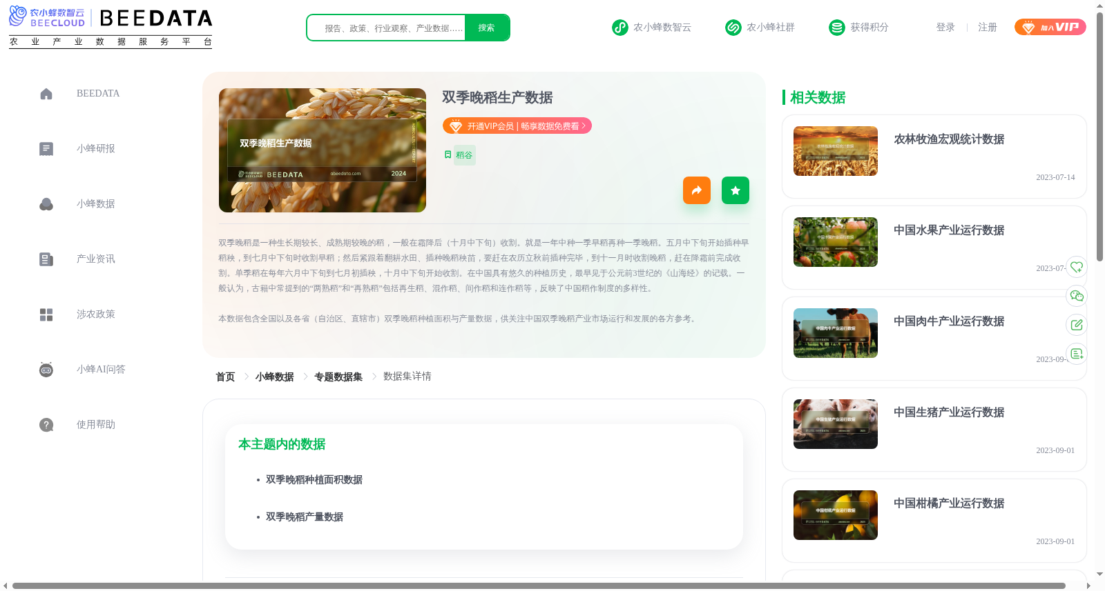 双季晚稻生产数据 数据集图片