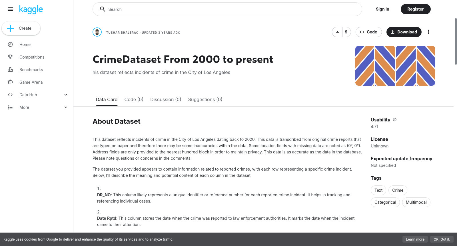 CrimeDataset From 2000 to present 数据集图片