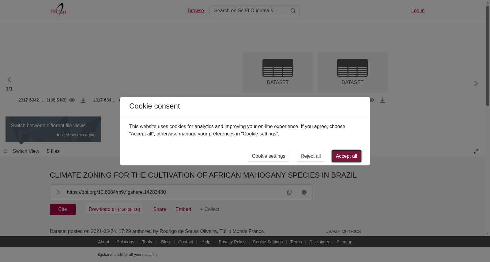 CLIMATE ZONING FOR THE CULTIVATION OF AFRICAN MAHOGANY SPECIES IN BRAZIL 数据集图片