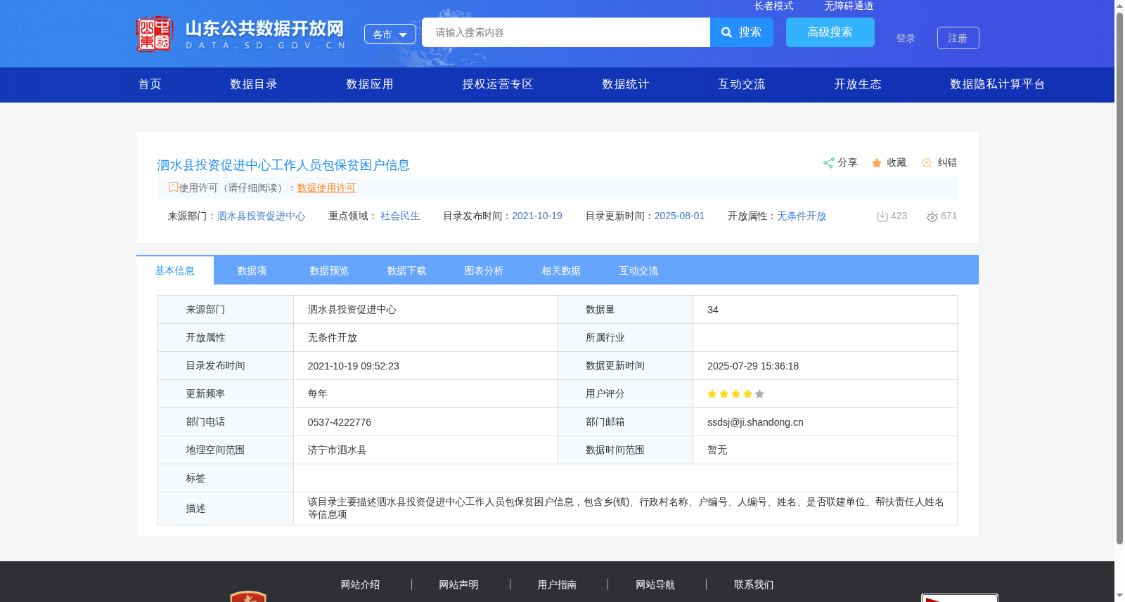 泗水县投资促进中心工作人员包保贫困户信息 数据集图片