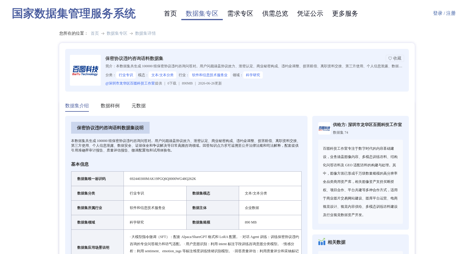 保密协议违约咨询语料数据集 数据集图片