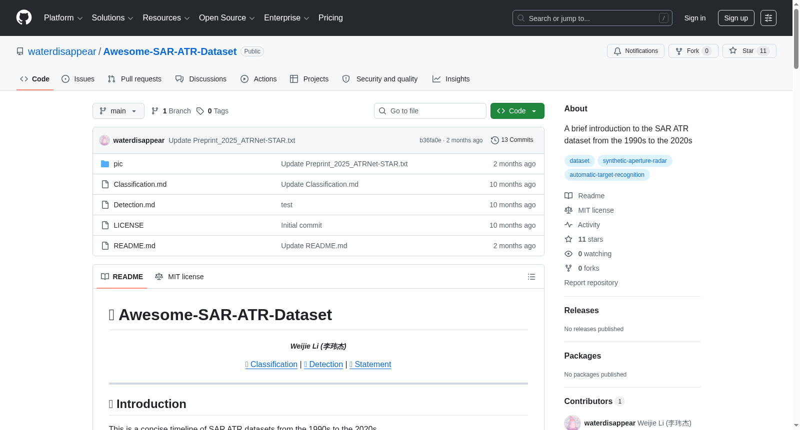 Awesome-SAR-ATR-Dataset 数据集图片