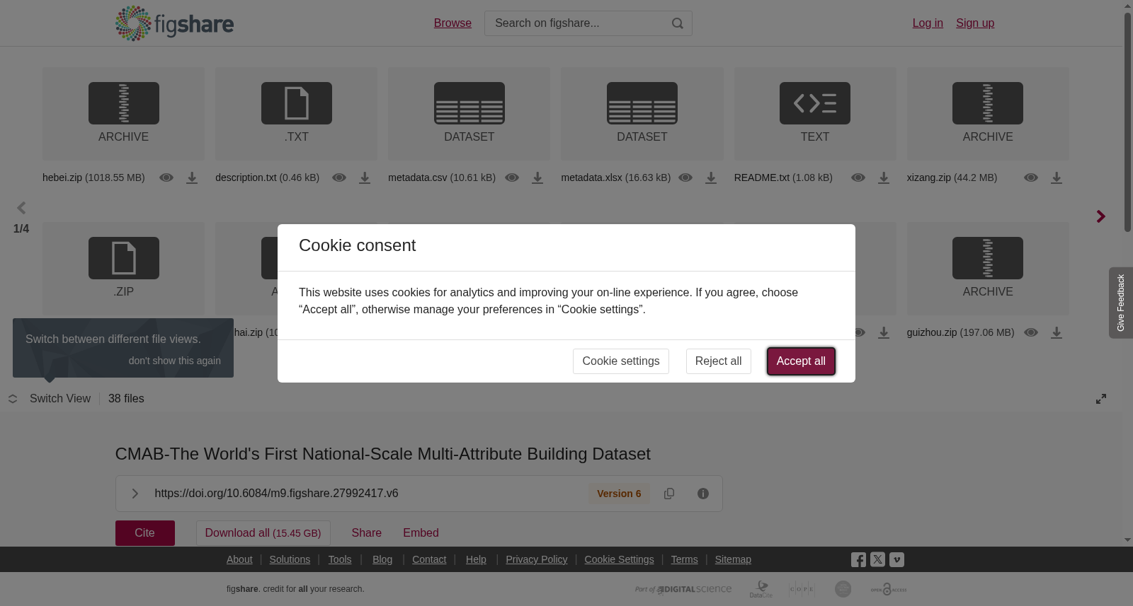 CMAB-The World's First National-Scale Multi-Attribute Building Dataset 数据集图片