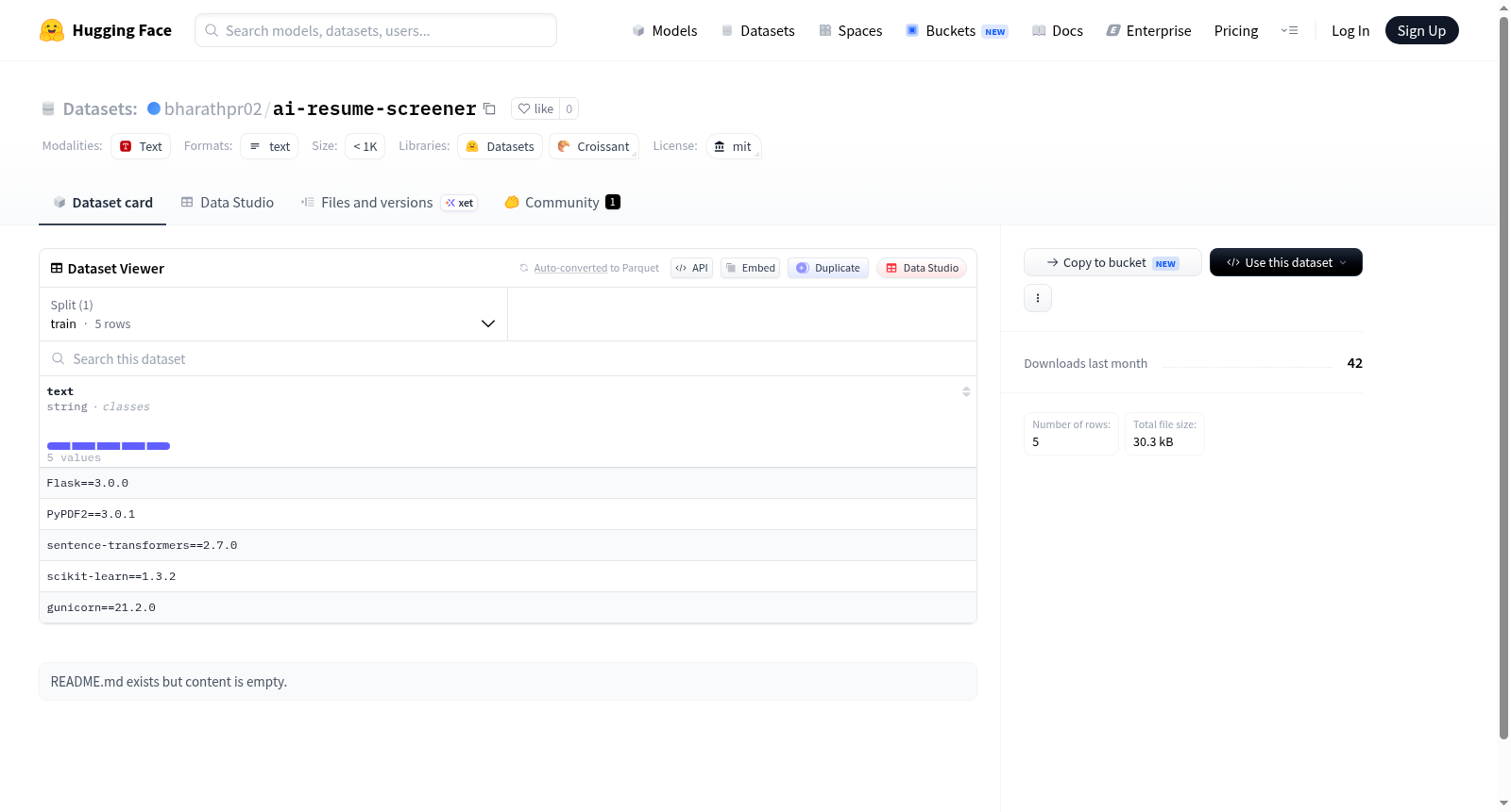 bharathpr02/ai-resume-screener 数据集图片