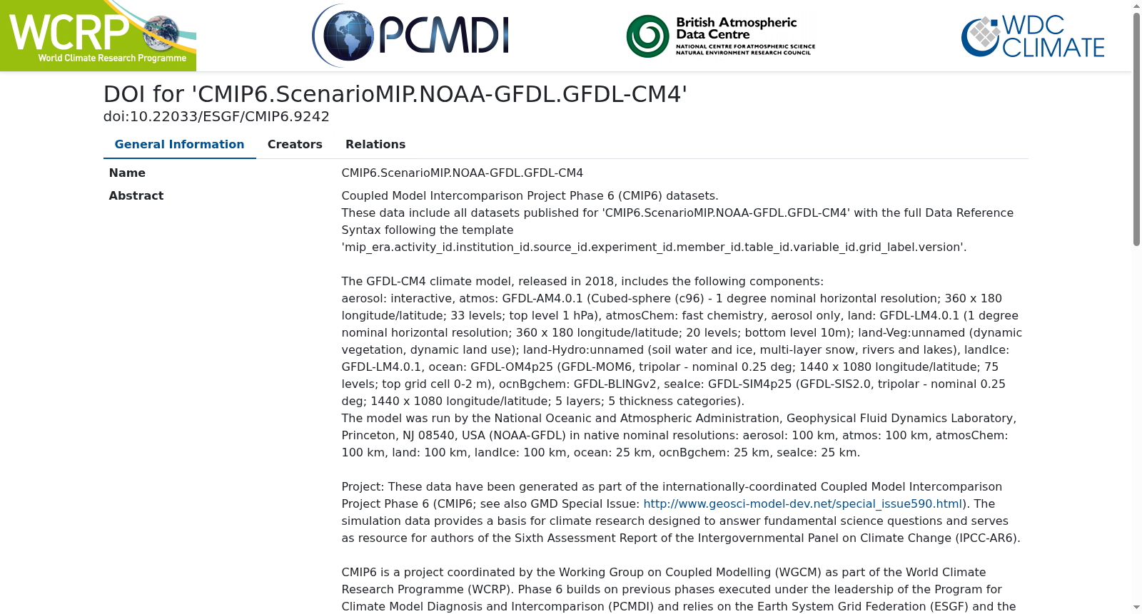 NOAA-GFDL GFDL-CM4 model output prepared for CMIP6 ScenarioMIP 数据集图片