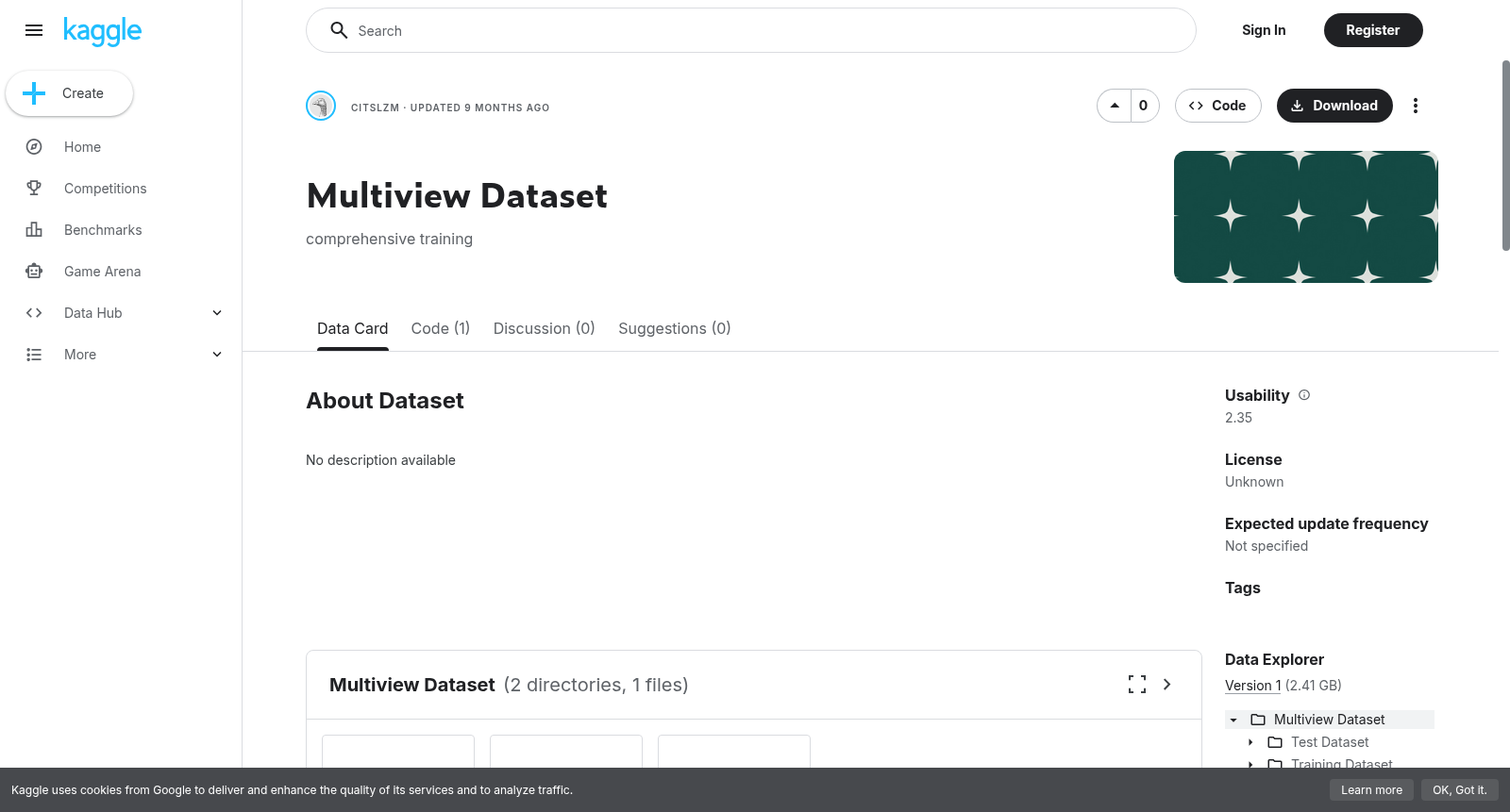 Multiview Dataset 数据集图片