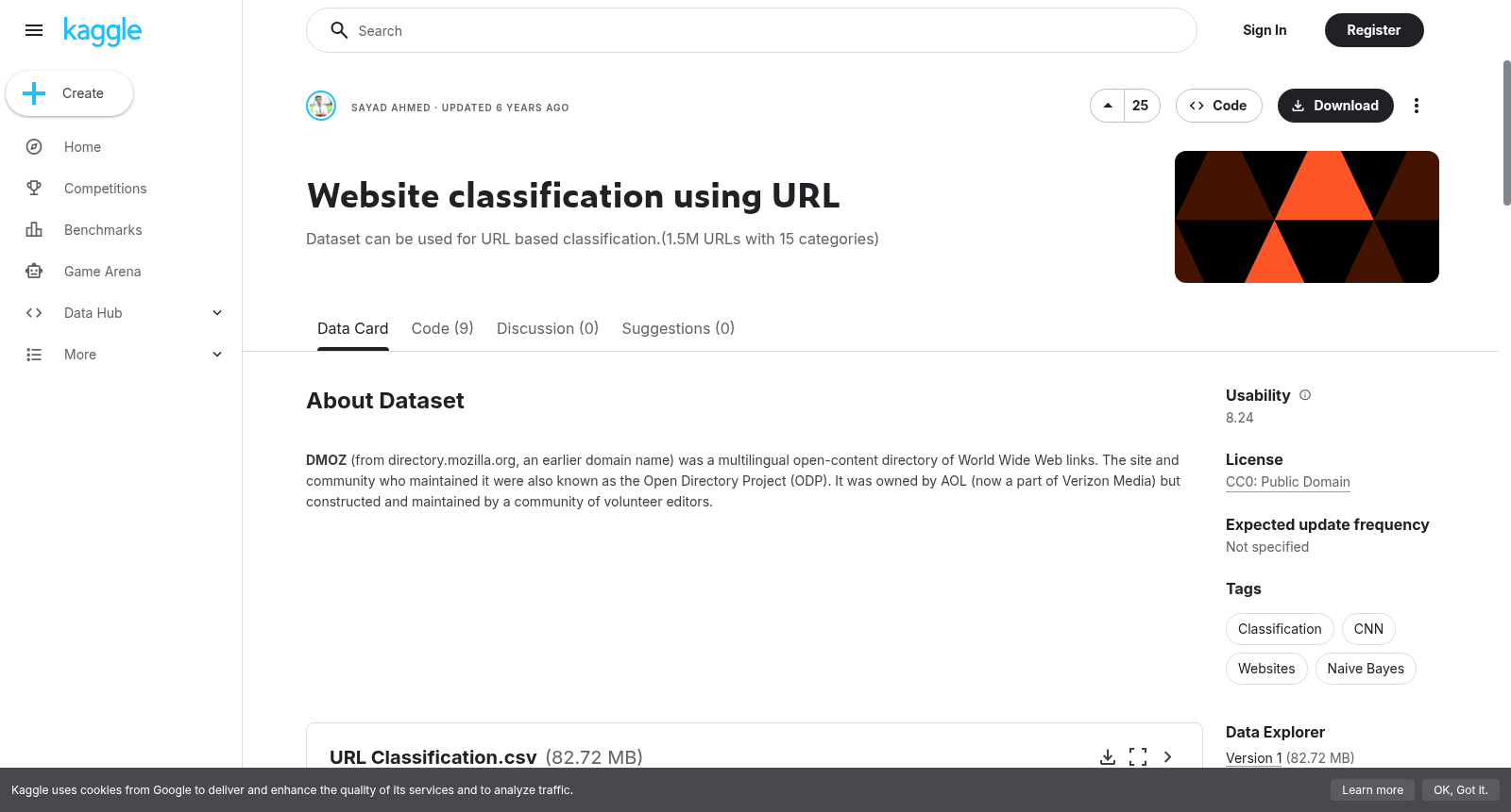 Website classification using URL 数据集图片