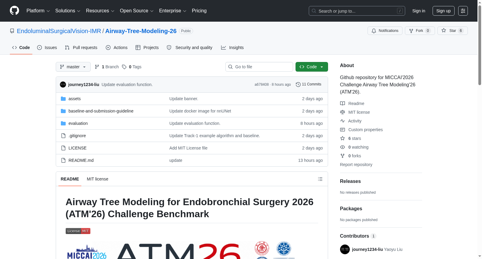 Airway Tree Modeling for Endobronchial Surgery 2026 (ATM26) Challenge Benchmark 数据集图片