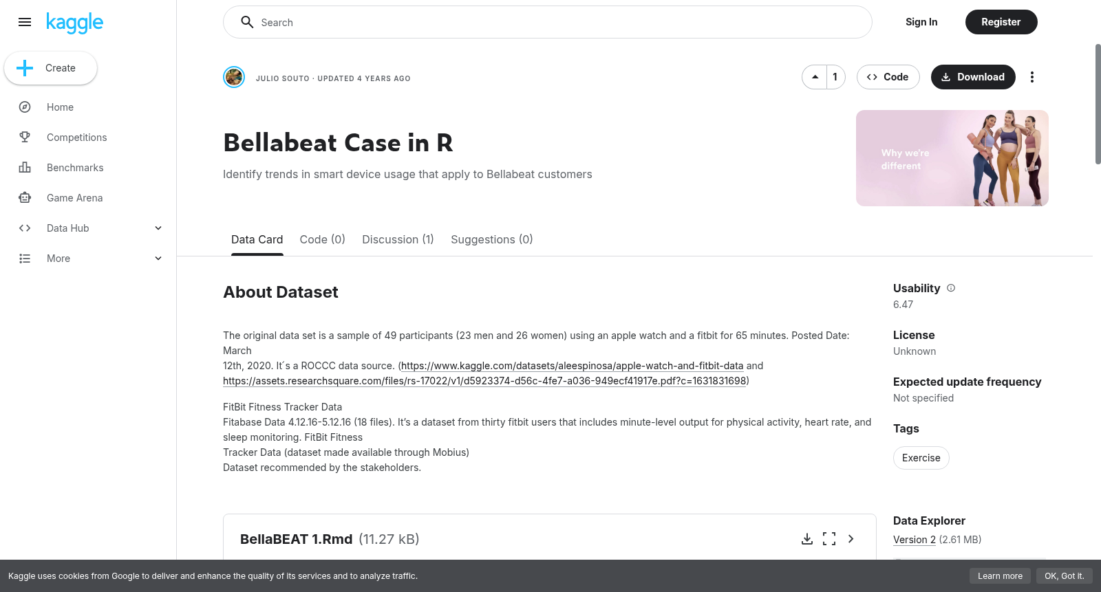 Bellabeat Case in R 数据集图片