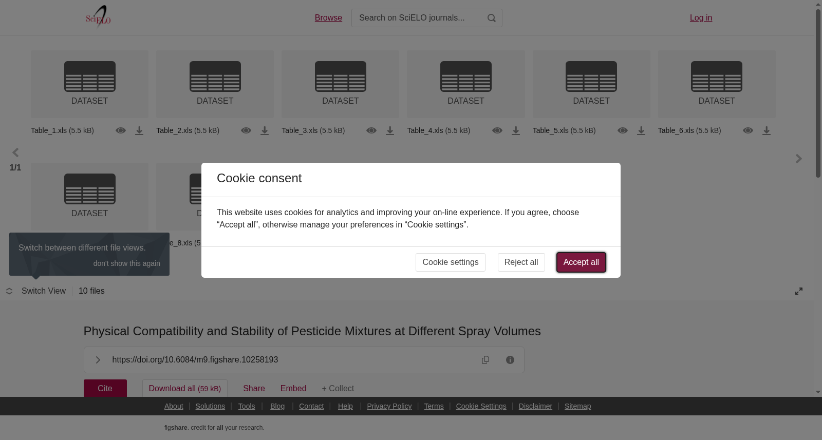 Physical Compatibility and Stability of Pesticide Mixtures at Different Spray Volumes 数据集图片