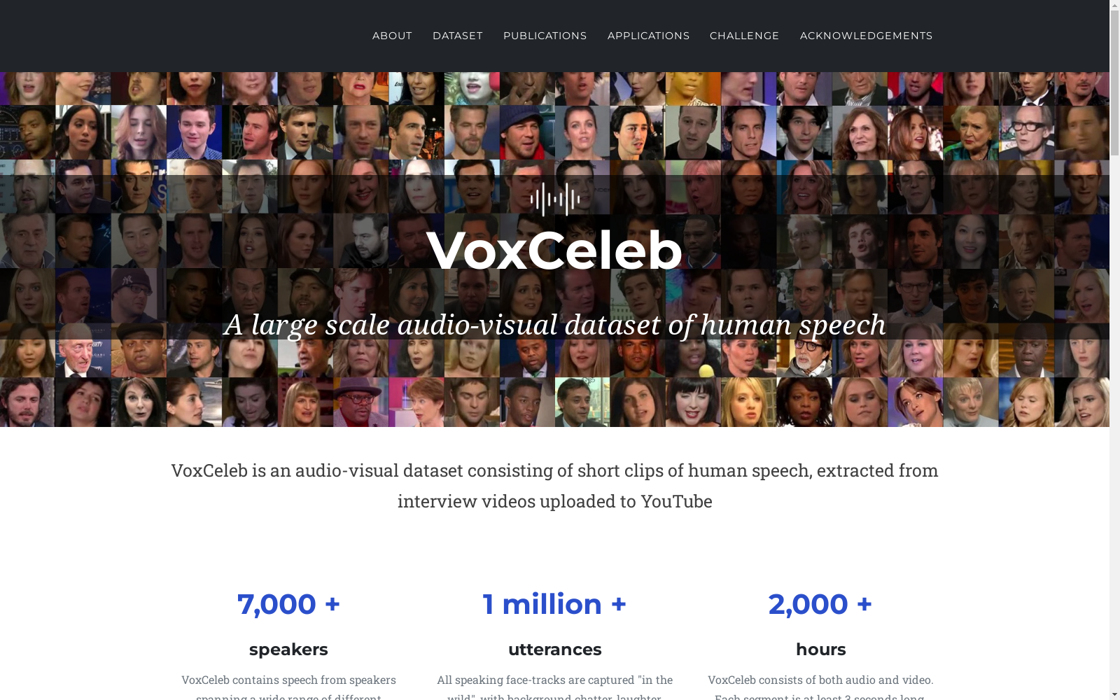 VoxCeleb3 (VoxCeleb3: Deep Speaker Recognition+)|说话人识别数据集|语音技术数据集