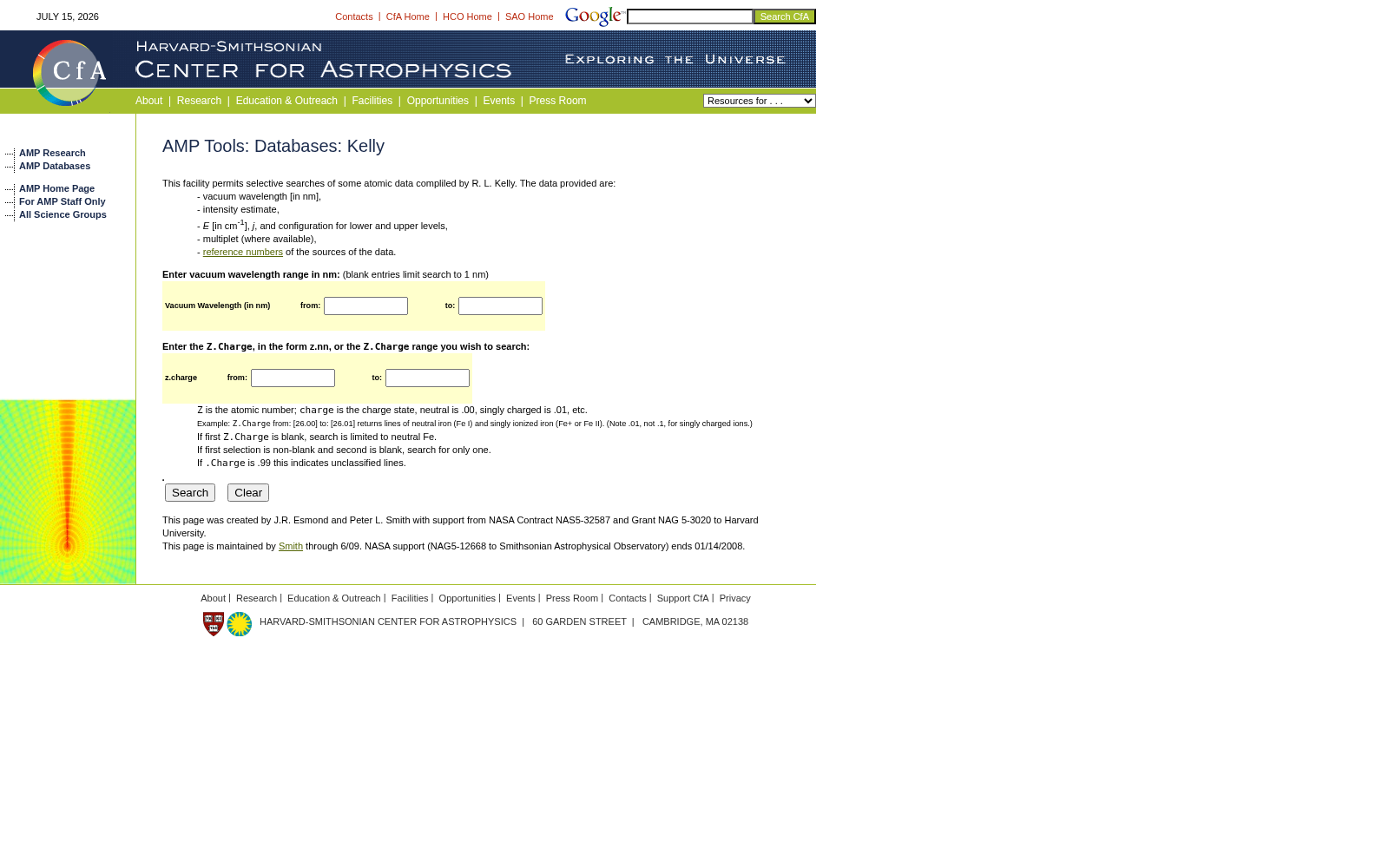 R.L.Kelly atomic and ionic linelist 数据集图片