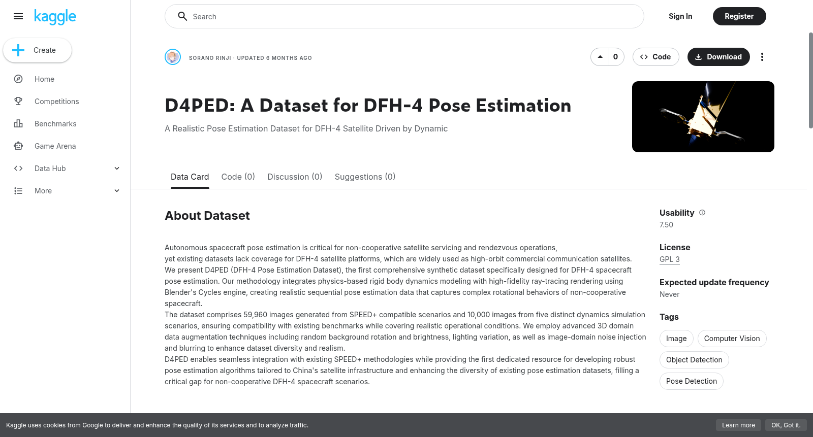 D4PED: A Dataset for DFH-4 Pose Estimation 数据集图片