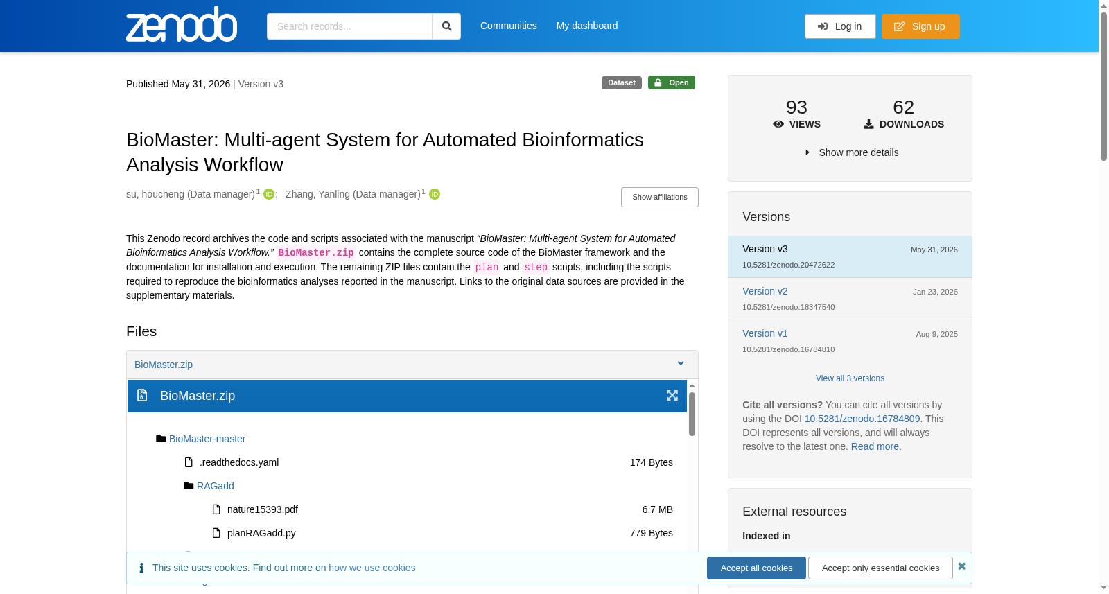 BioMaster: Multi-agent System for Automated Bioinformatics Analysis Workflow 数据集图片