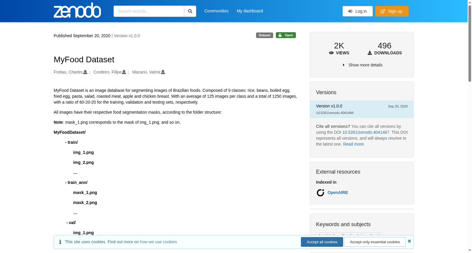 MyFood Dataset 数据集图片