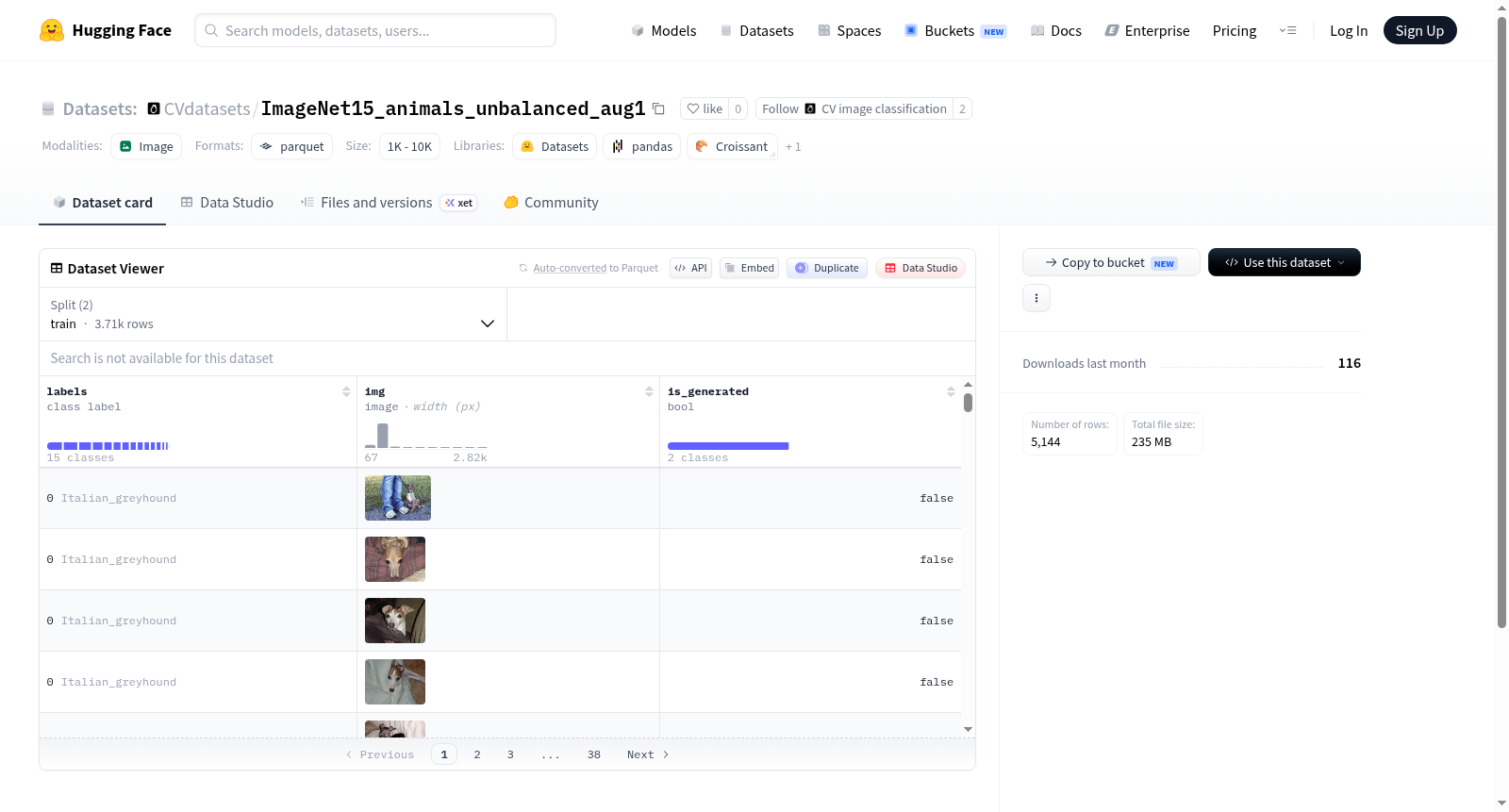 CVdatasets/ImageNet15_animals_unbalanced_aug1 数据集图片