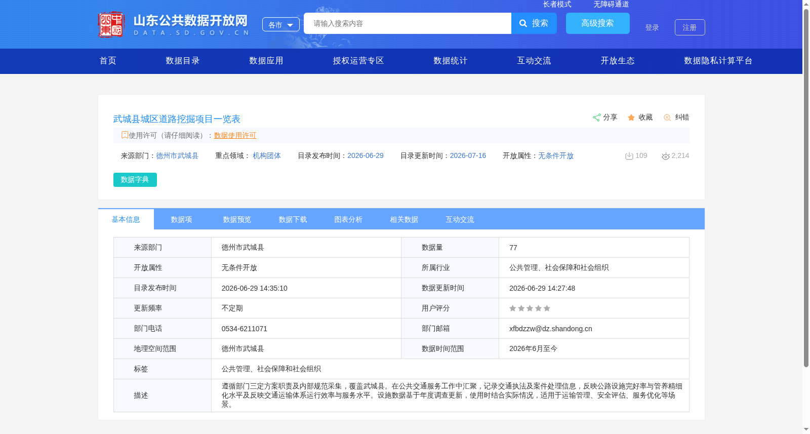 武城县城区道路挖掘项目一览表 数据集图片