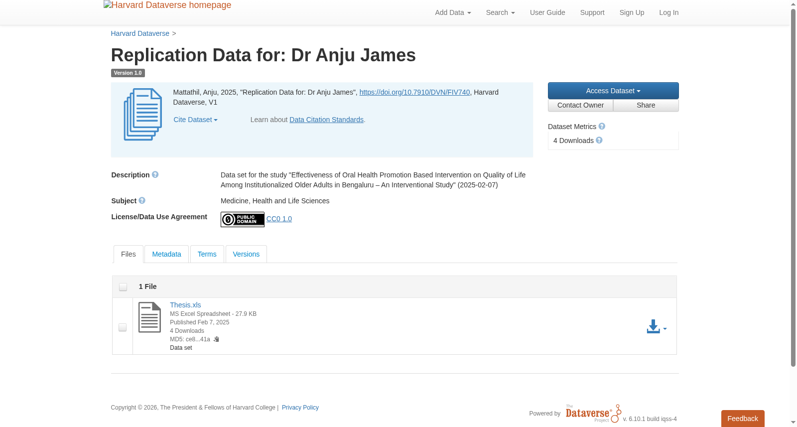 Replication Data for: Dr Anju James 数据集图片