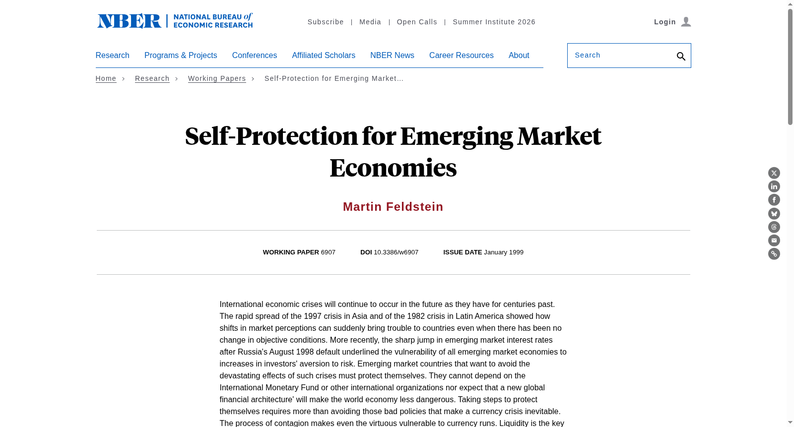 Self-Protection for Emerging Market Economies 数据集图片
