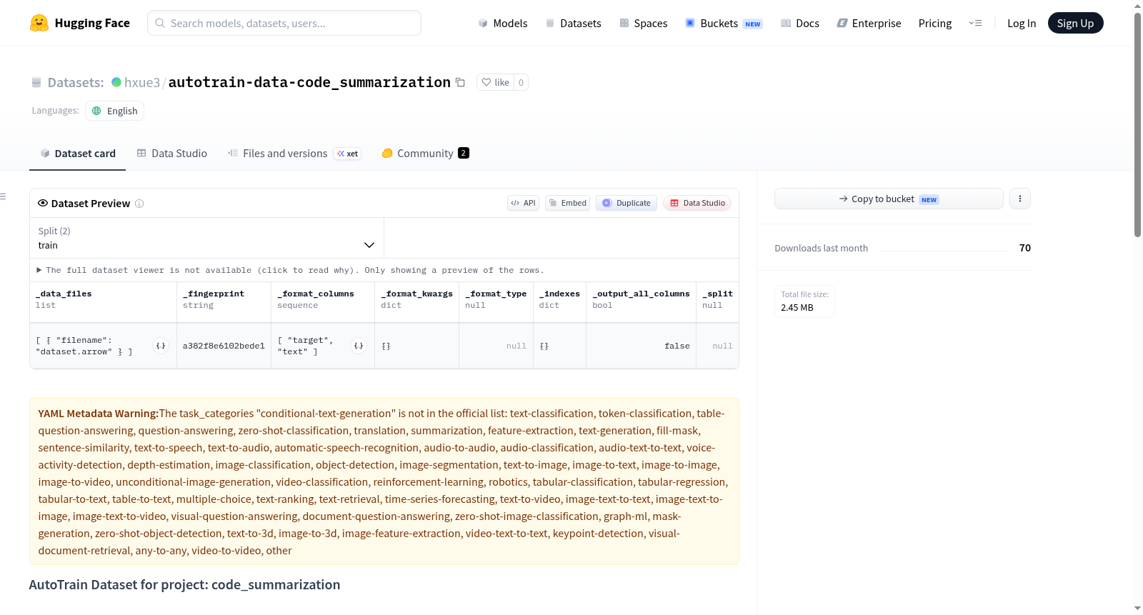 hxue3/autotrain-data-code_summarization 数据集图片