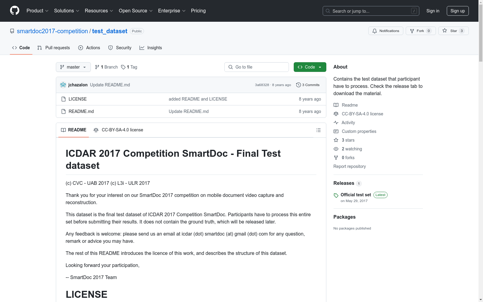 ICDAR 2017 Competition SmartDoc - Final Test dataset 数据集图片