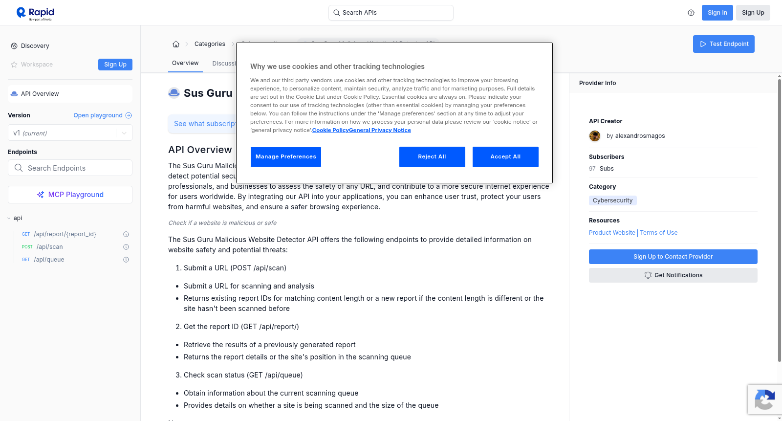 Sus Guru Malicious Website AI Detector API 数据集图片