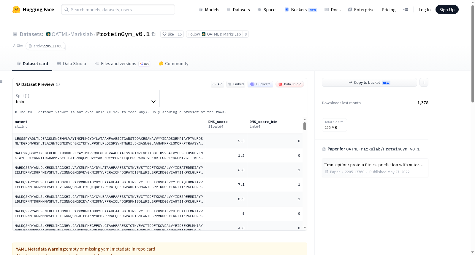 OATML-Markslab/ProteinGym 数据集图片