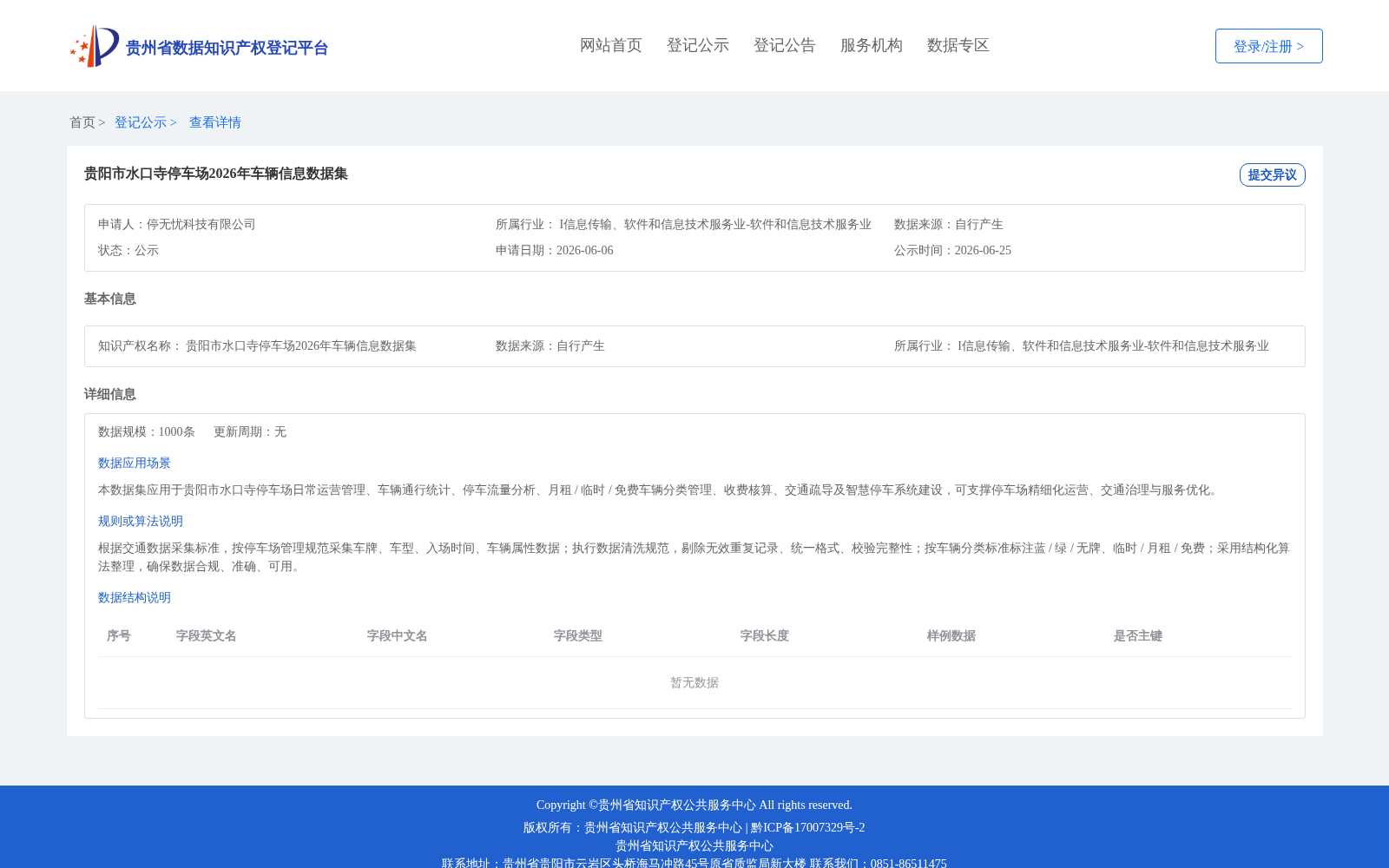 贵阳市水口寺停车场2026年车辆信息数据集 数据集图片