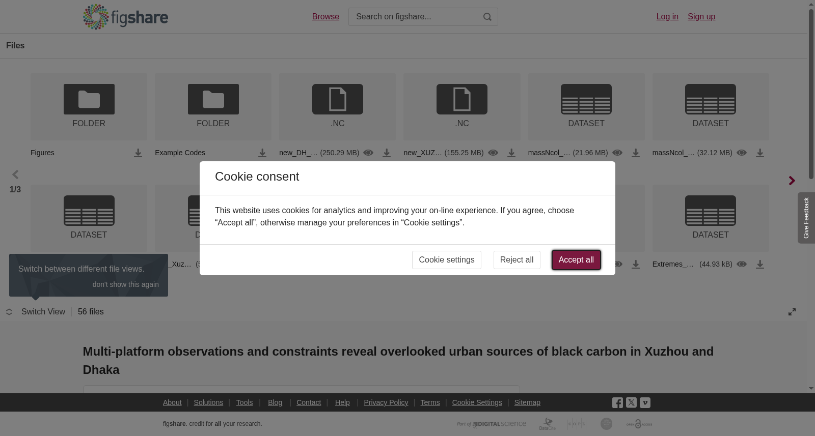 <b>Multi-platform observations and constraints reveal overlooked urban sources of black carbon in Xuzhou and Dhaka</b> 数据集图片
