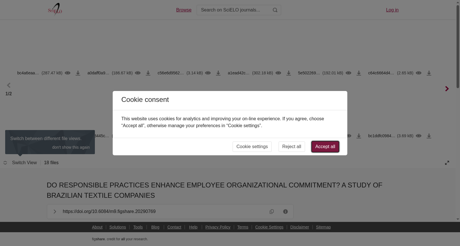 DO RESPONSIBLE PRACTICES ENHANCE EMPLOYEE ORGANIZATIONAL COMMITMENT? A STUDY OF BRAZILIAN TEXTILE COMPANIES 数据集图片