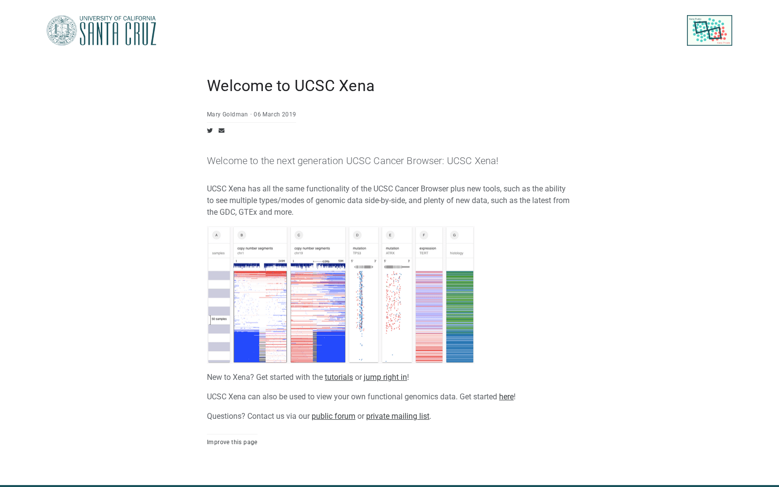 The UCSC Cancer Genomics Browser 数据集图片
