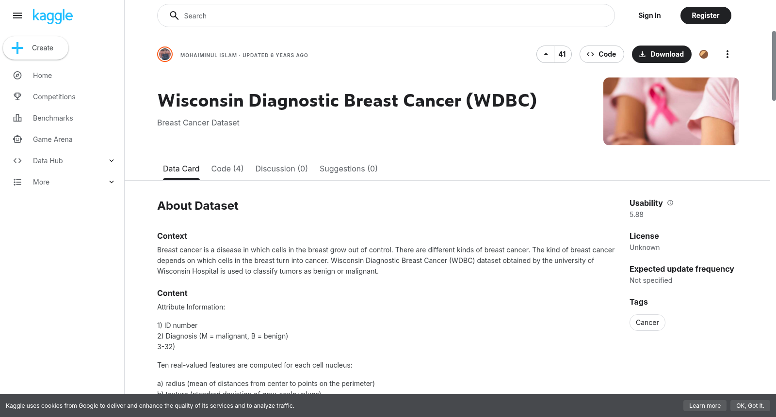Wisconsin Diagnostic Breast Cancer (WDBC) 数据集图片
