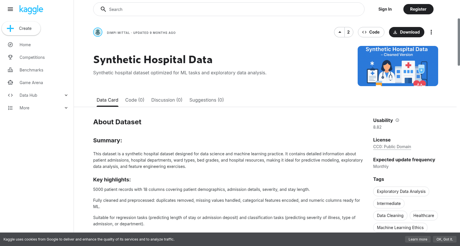 Synthetic Hospital Data 数据集图片