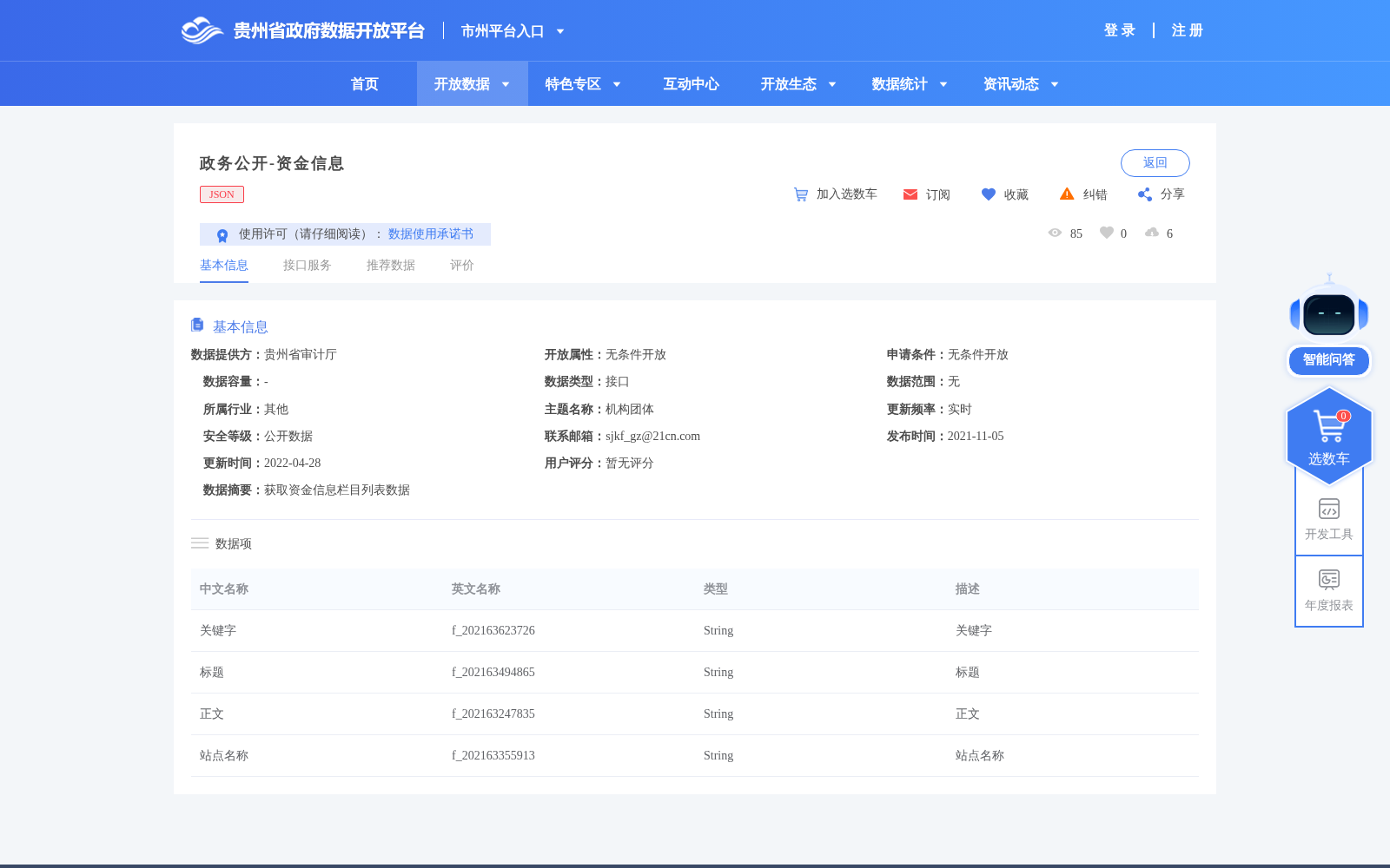 政务公开-资金信息 数据集图片
