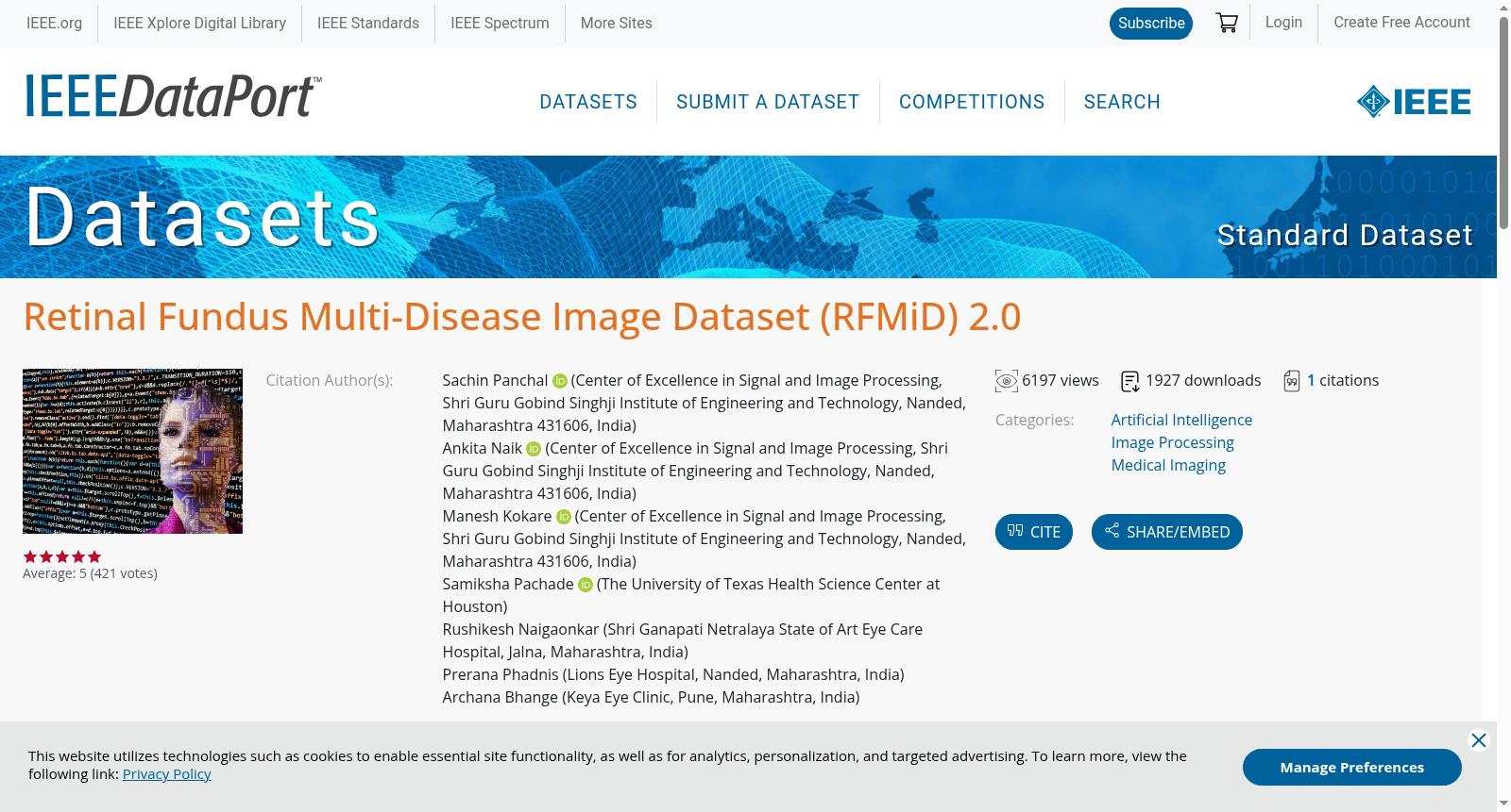 Retinal Fundus Multi-Disease Image Dataset (RFMiD) 2.0 数据集图片