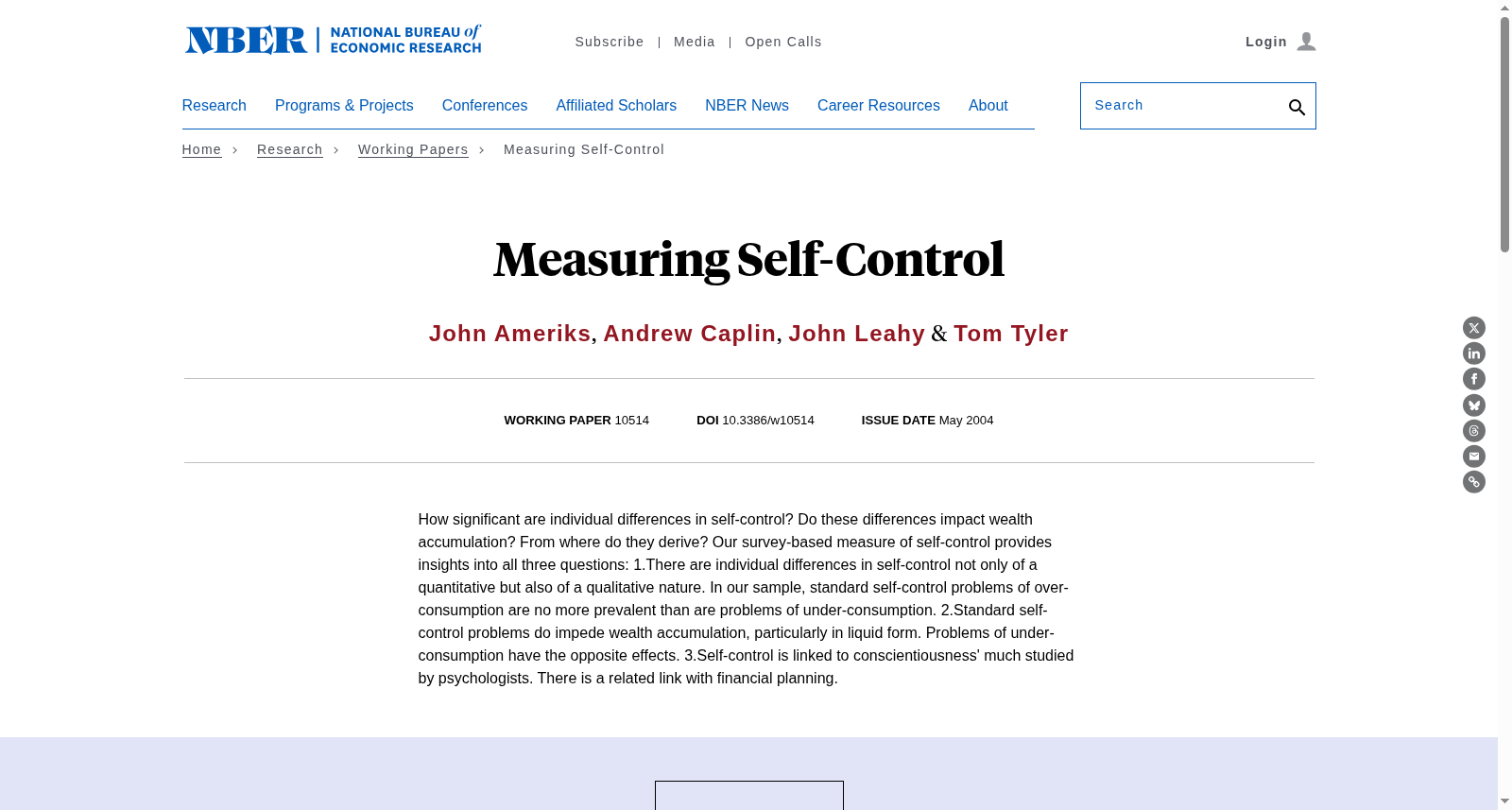 Measuring Self-Control 数据集图片
