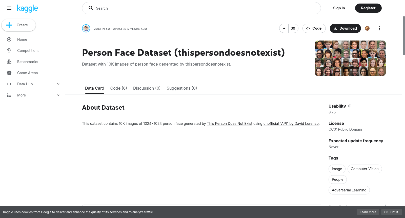 Person Face Dataset (thispersondoesnotexist) 数据集图片
