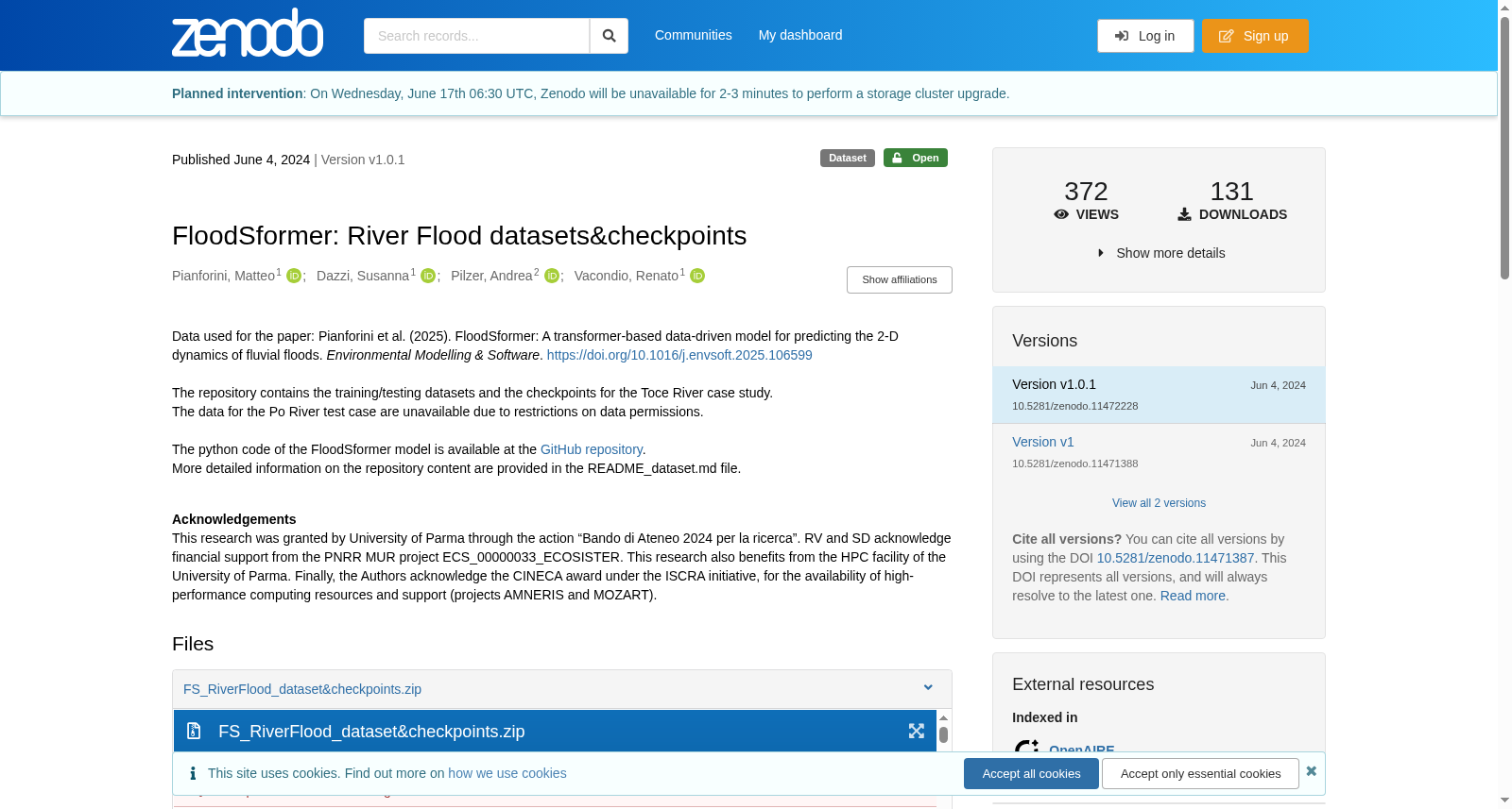 FloodSformer: River Flood datasets&checkpoints 数据集图片