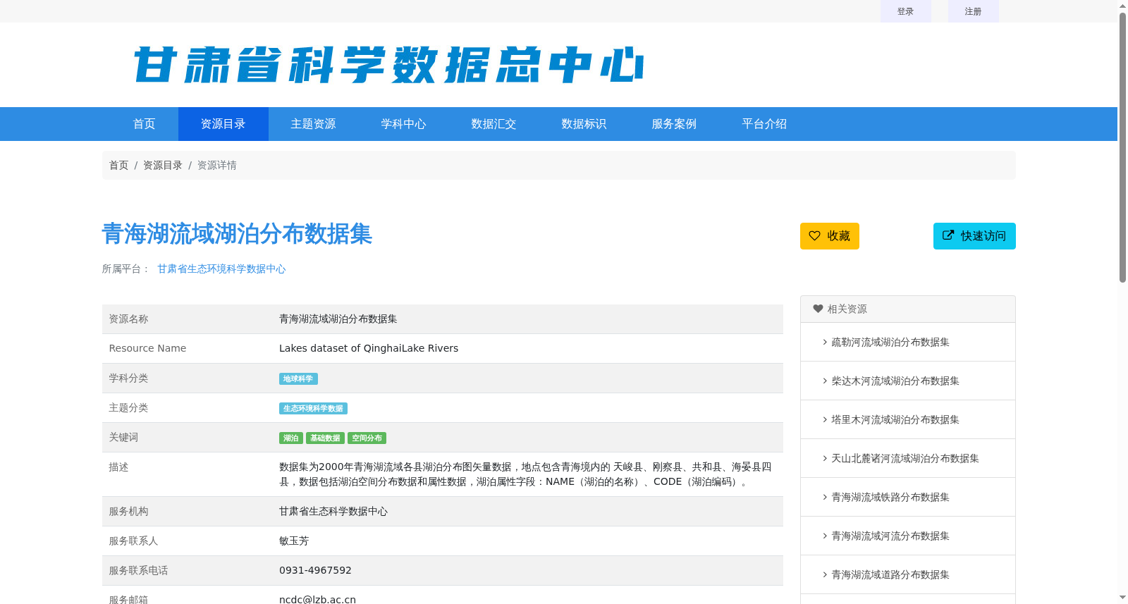 青海湖流域湖泊分布数据集 数据集图片
