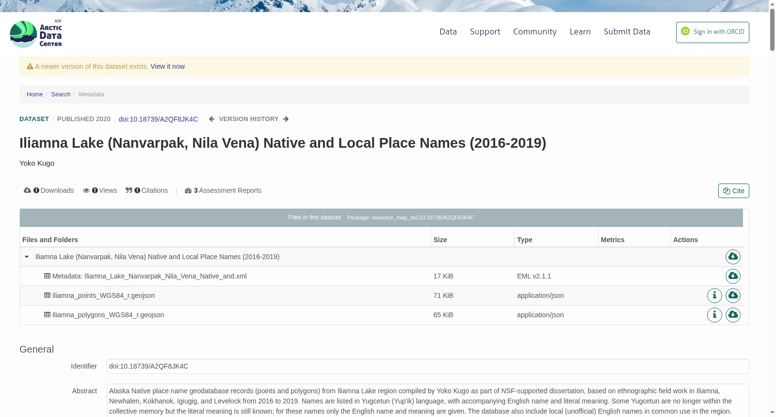 Iliamna Lake (Nanvarpak, Nila Vena) Native and Local Place Names (2016-2019) 数据集图片