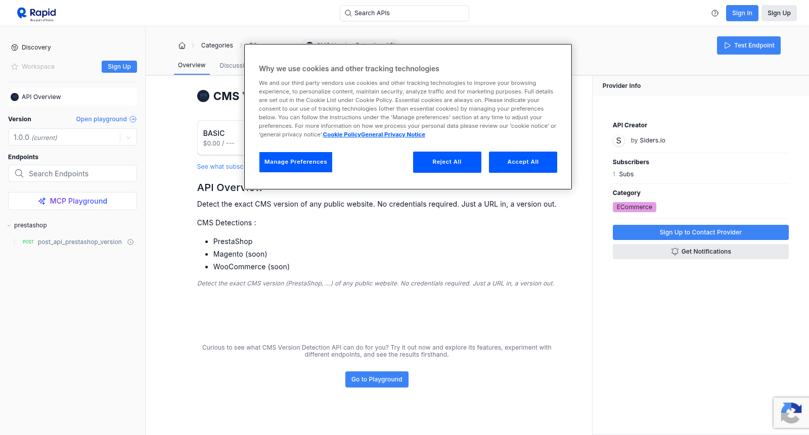 CMS Version Detection API 数据集图片